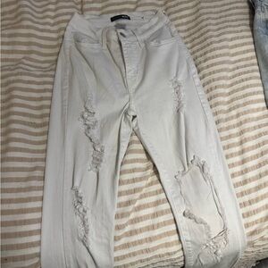 Fashion Nova Classic White Denim Stretchy Skinny Fit